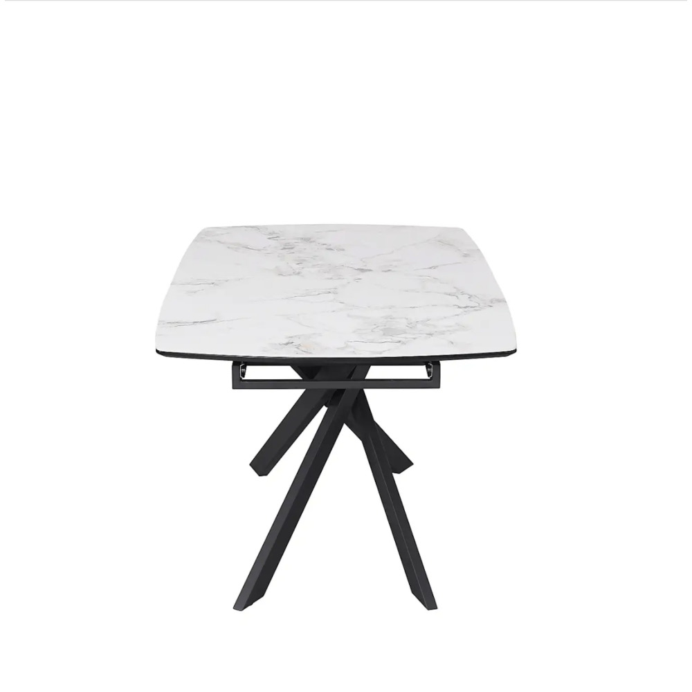 Indus Valley Aura Extending Dining Table With 6 Aura Chairs