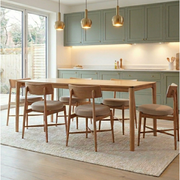 G Plan Winchester 135 – 190cm Extending Dining Table sets with 4 FloraTaupe  Chairs