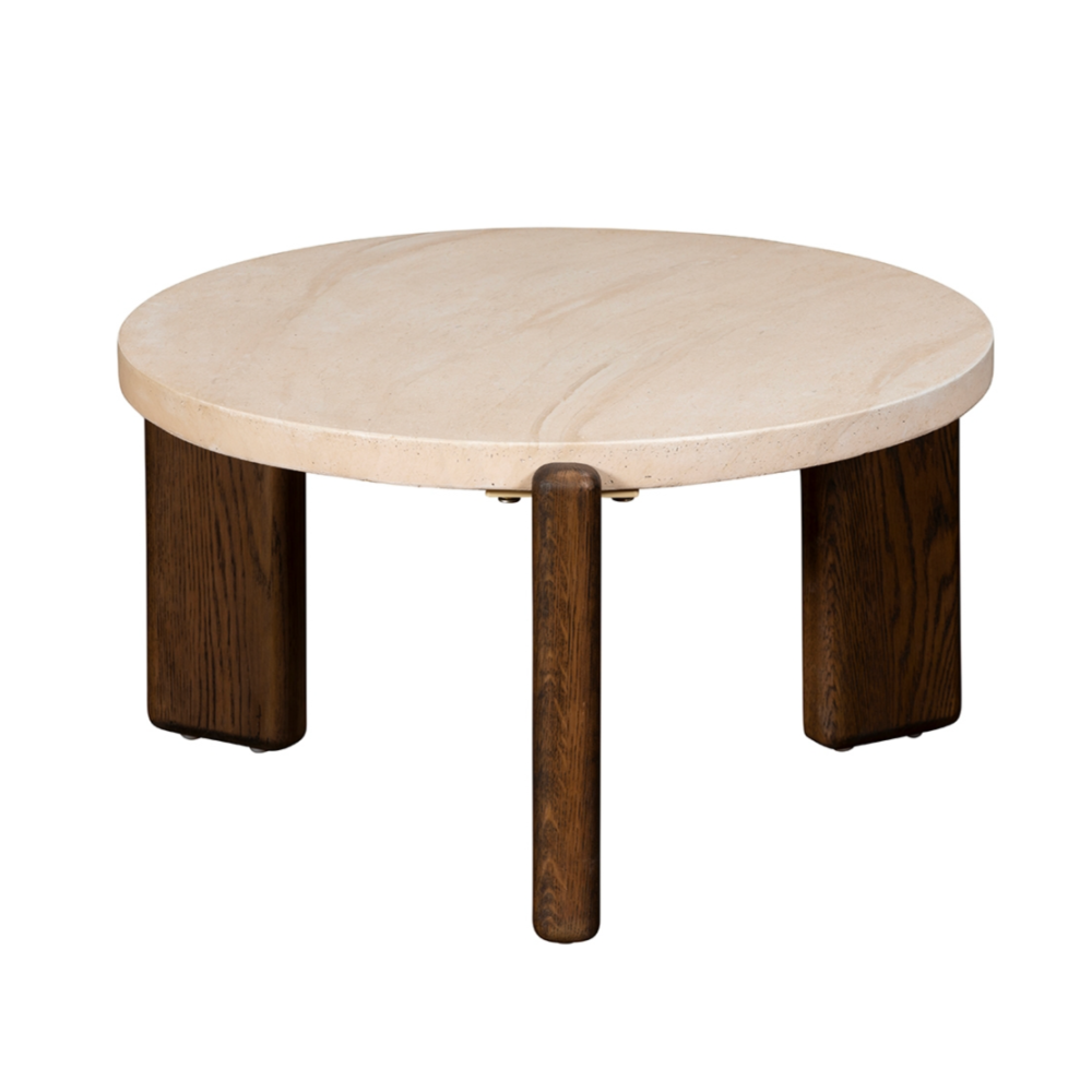 Ida Small Nesting Coffee Table with Travertine Stone Top