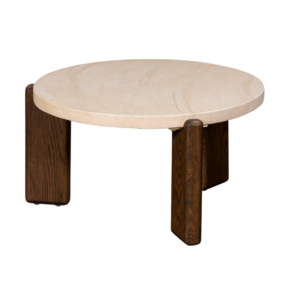 Ida Small Nesting Coffee Table with Travertine Stone Top