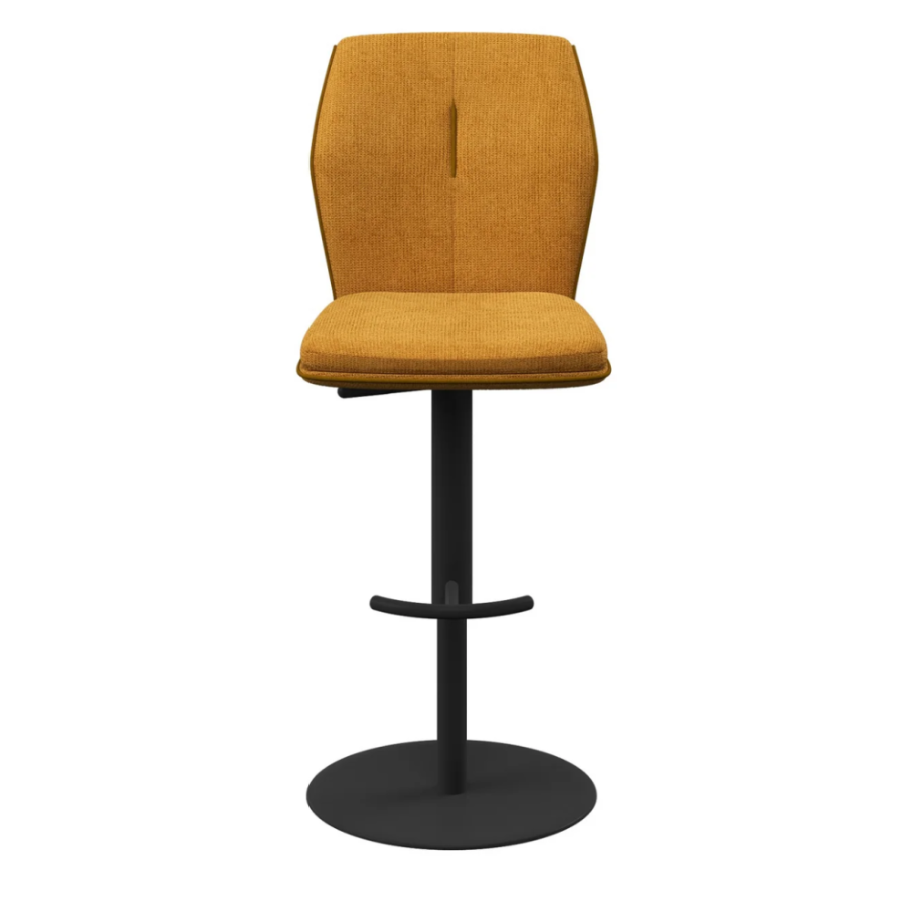 Sicily Fabric Bar Stool Green Mustard