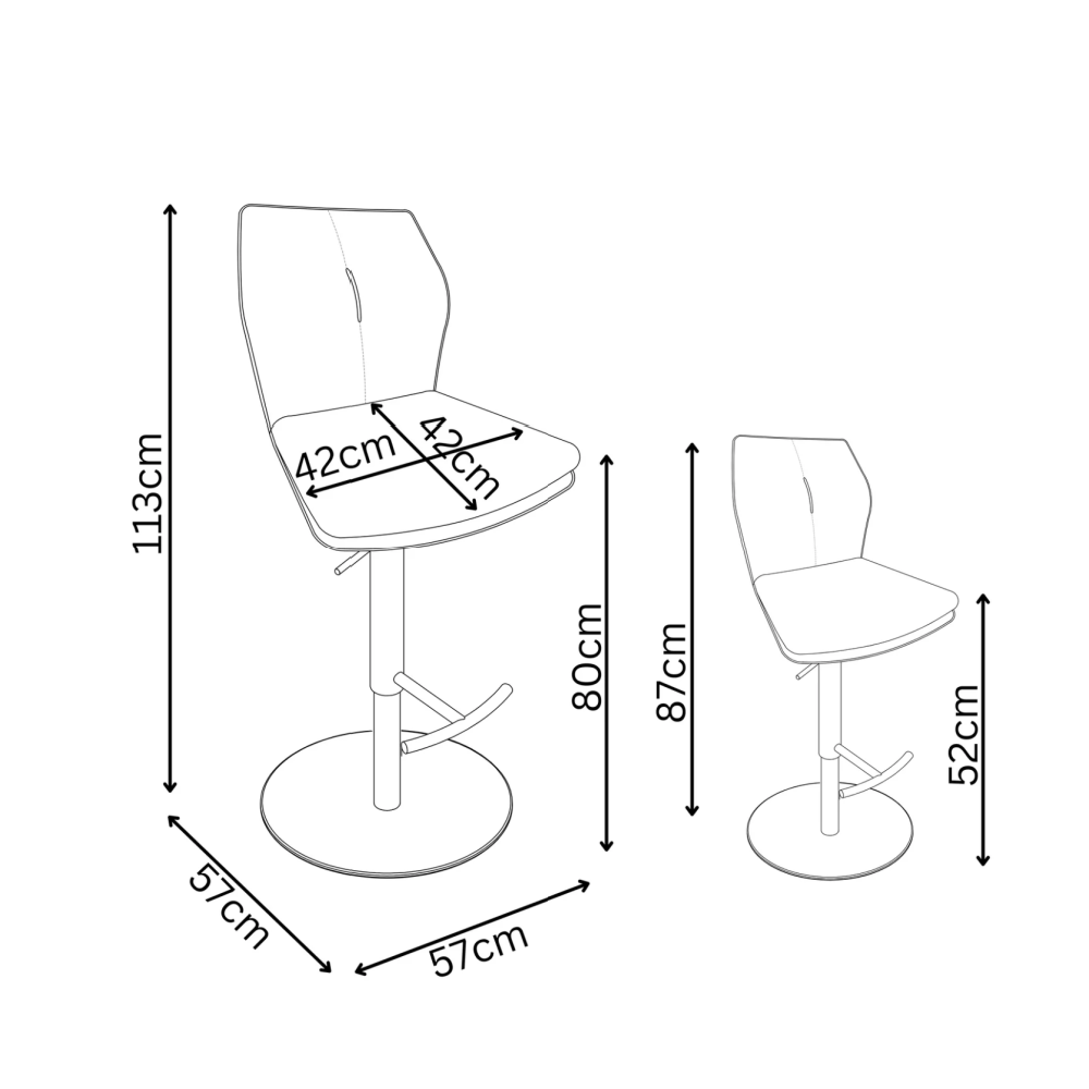 Sicily Fabric Bar Stool Green Mustard
