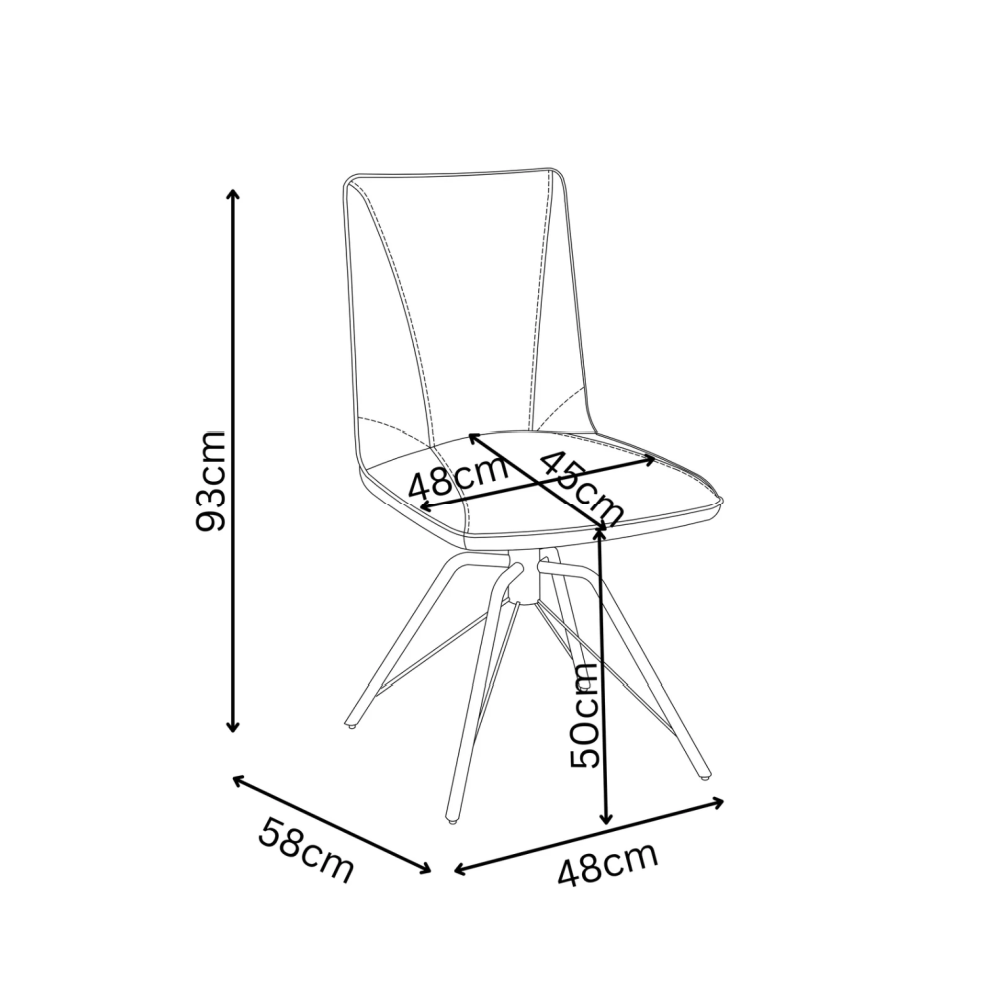 Faro Fabric Swivel Dining Chair