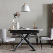 Sintered Stone 140-200cm Twist Extending Dining Table in White