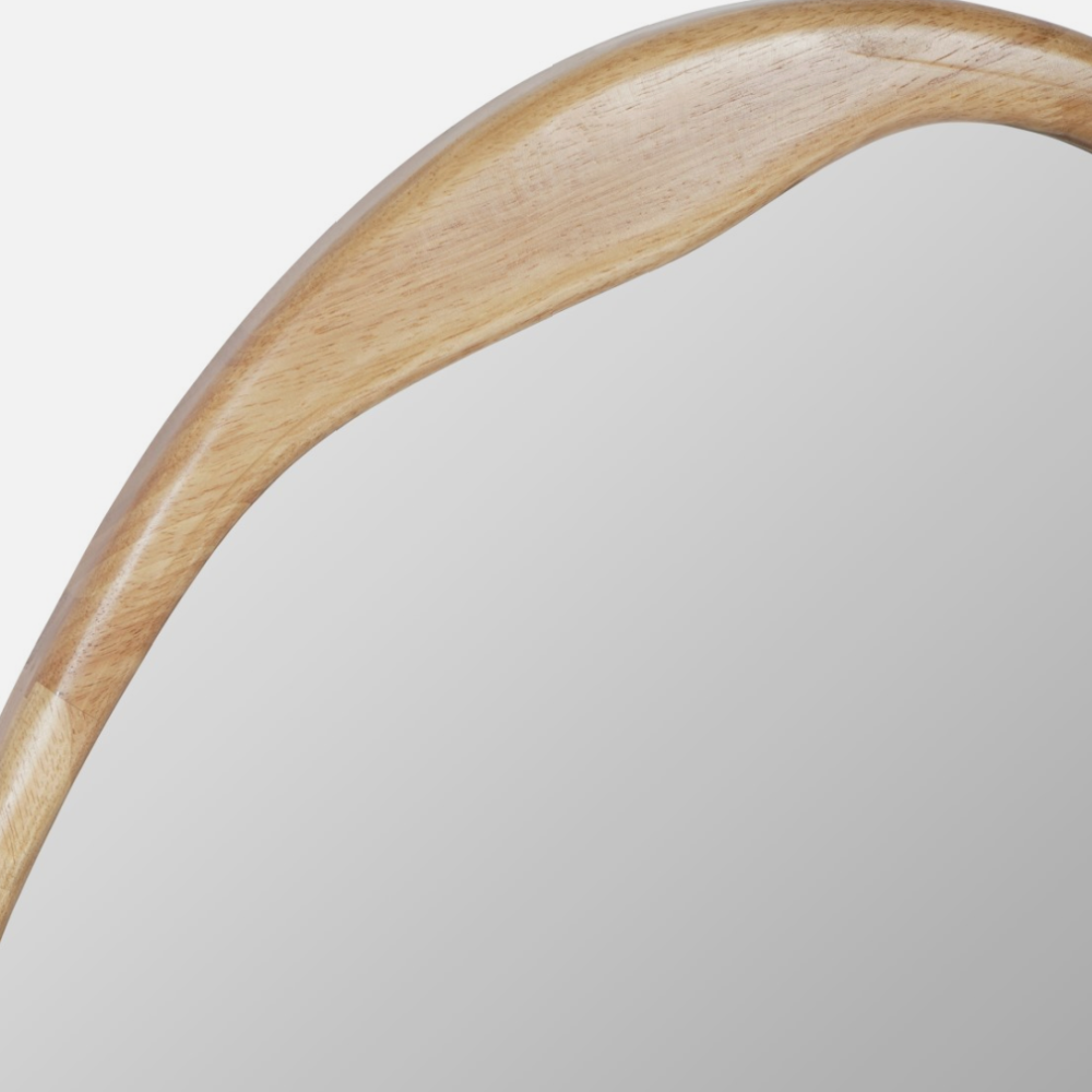 Hague Oval Natural Wood Mirror 119cm