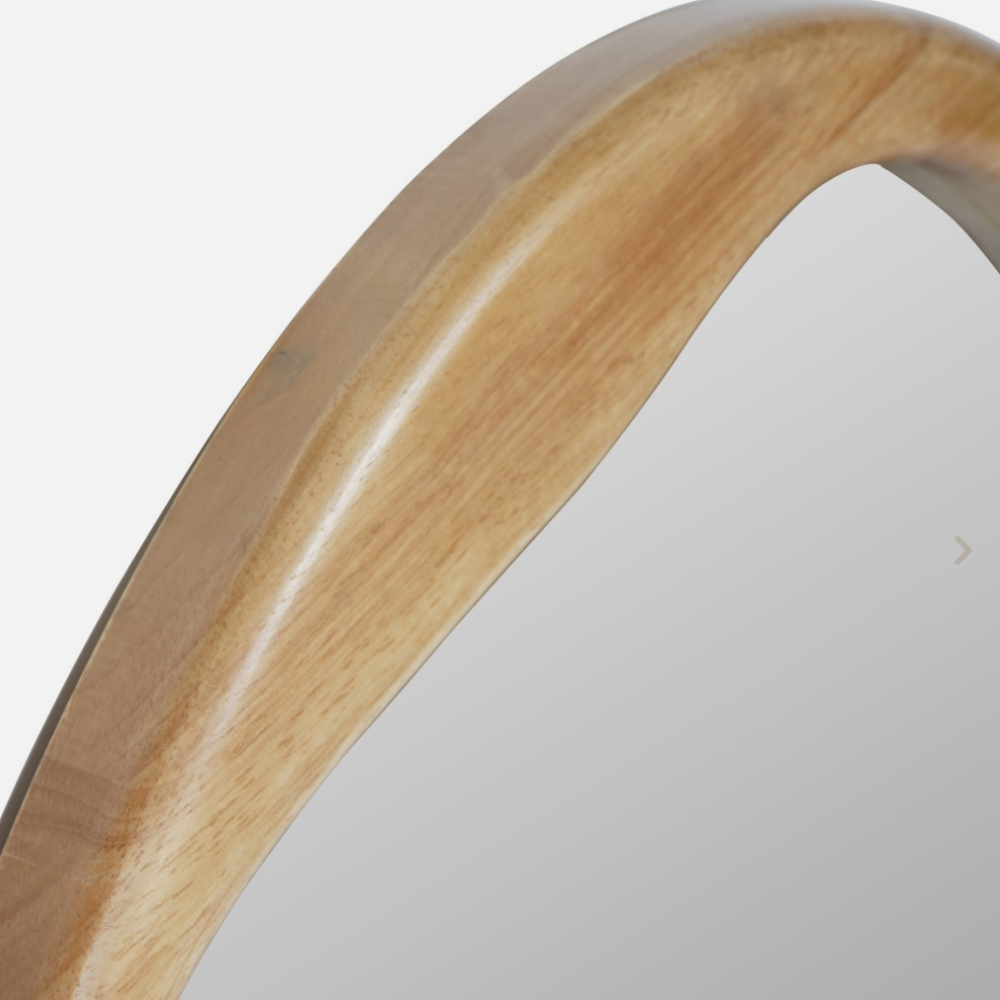 Hague Oval Natural Wood Mirror 119cm