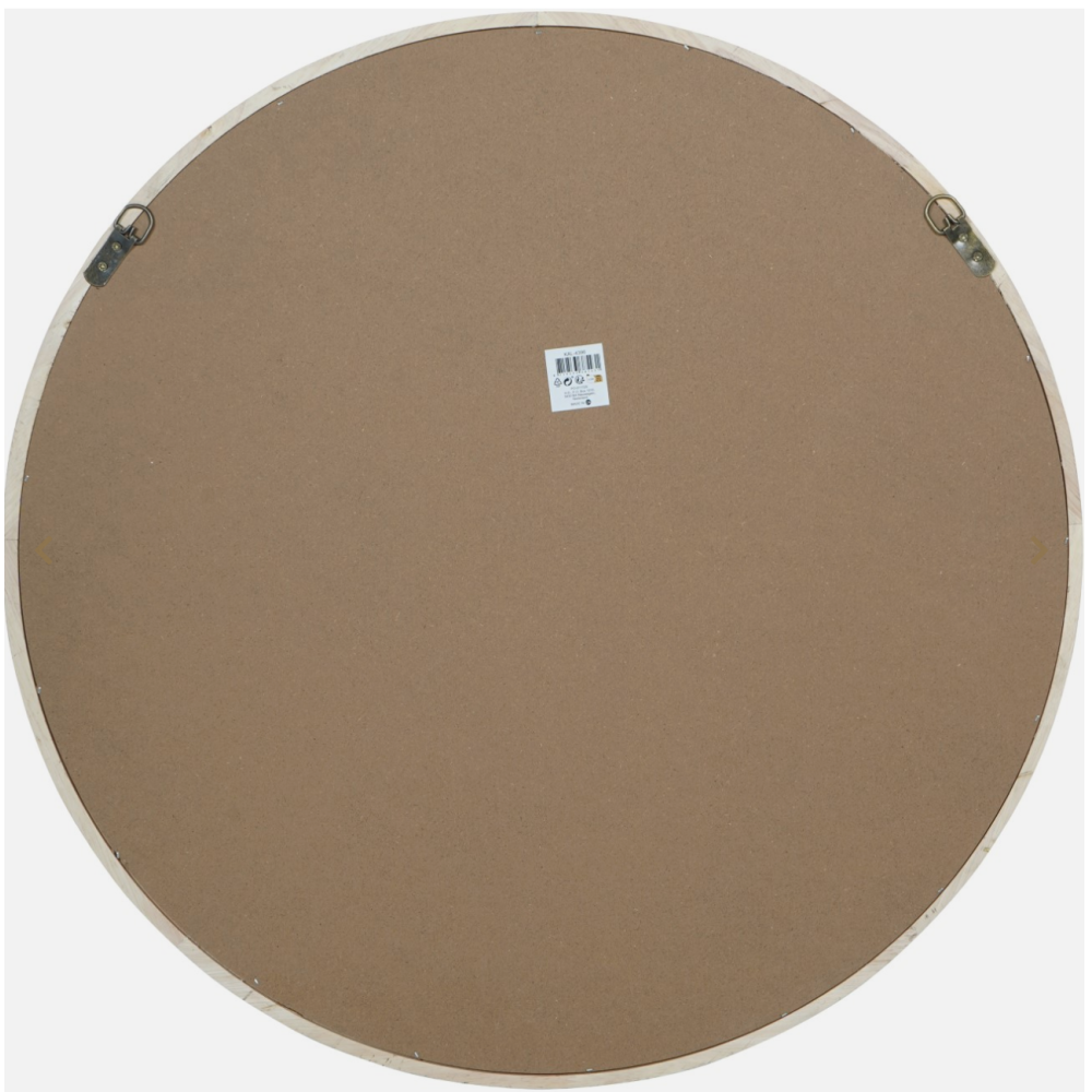 Hague Round Natural Wood Mirror 70cm