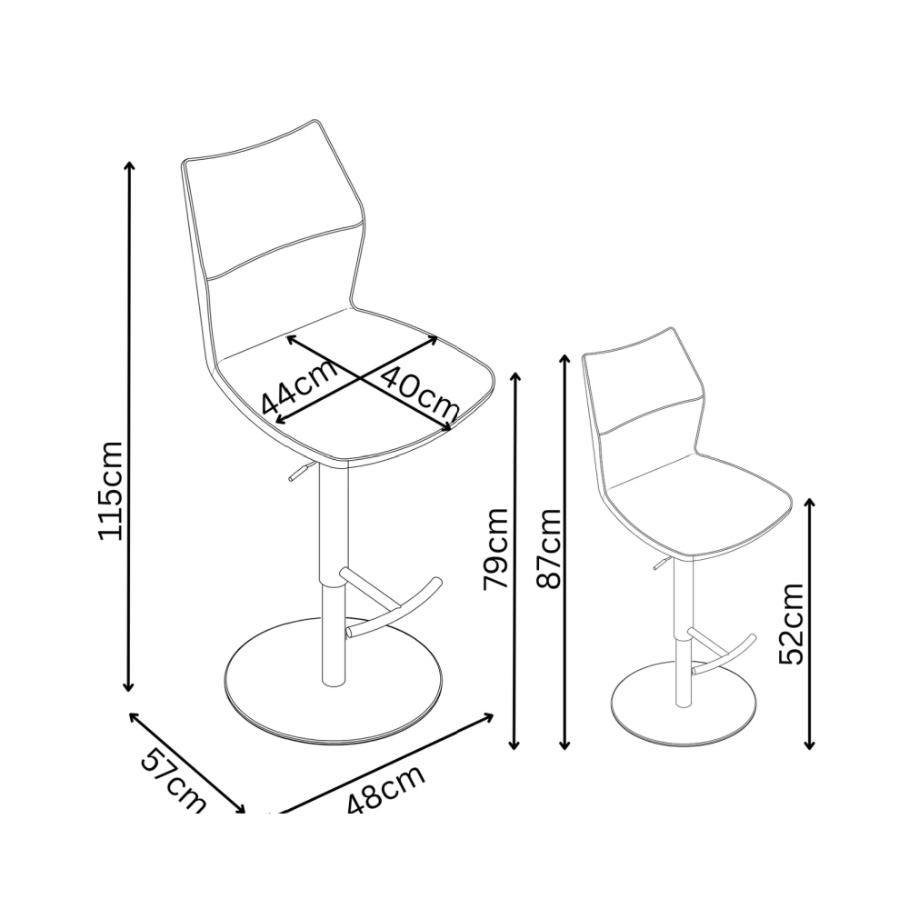 Como Fabric Bar Stool Green