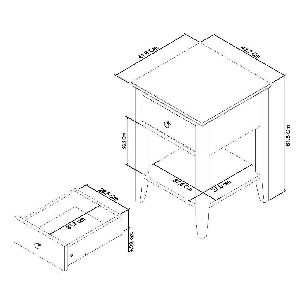 Ashby painted nightstand