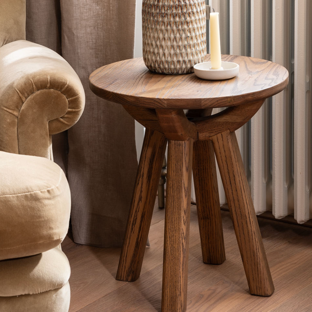 Austin Warm Oak Side Lamp Table