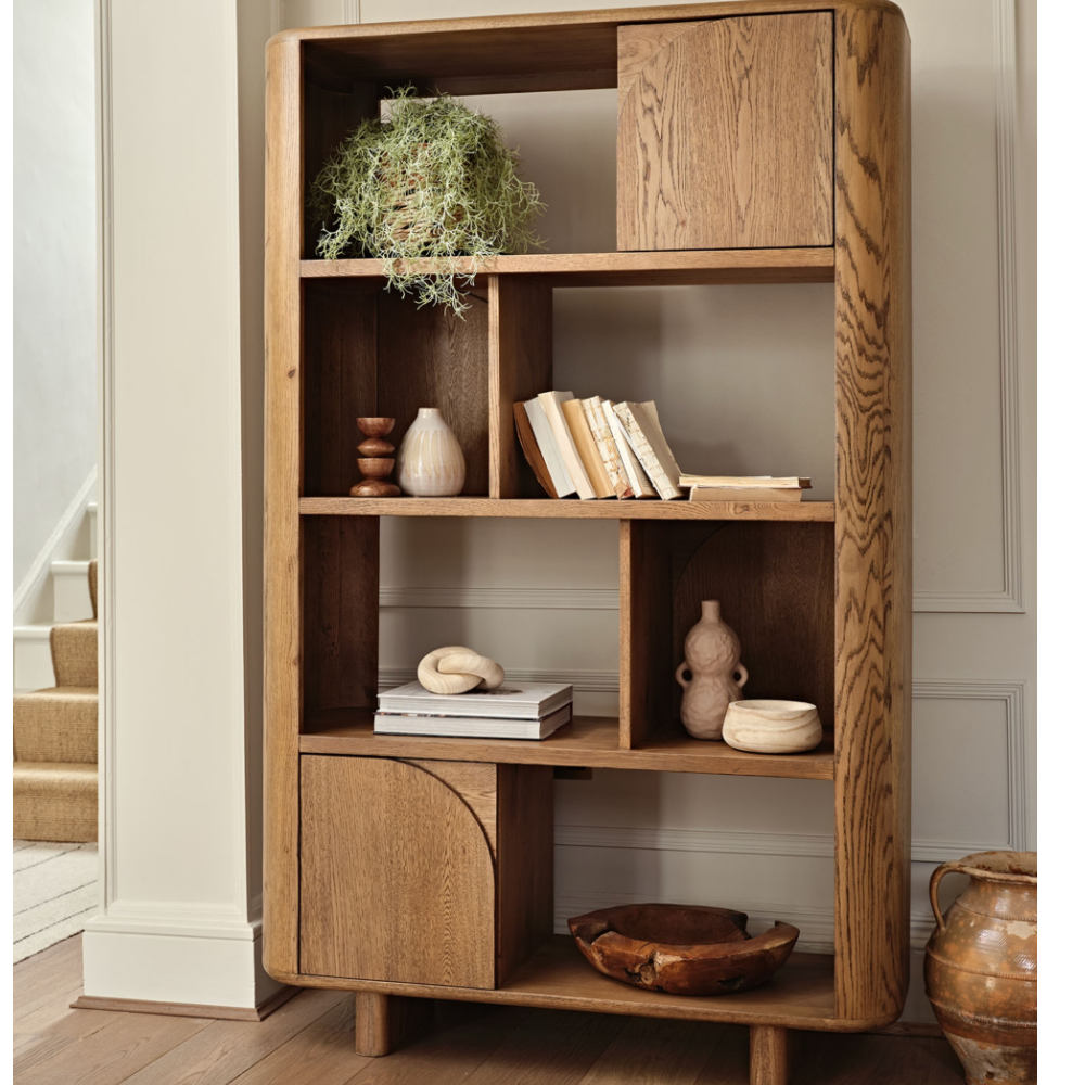 Austin Warm Oak Open Display Bookcase