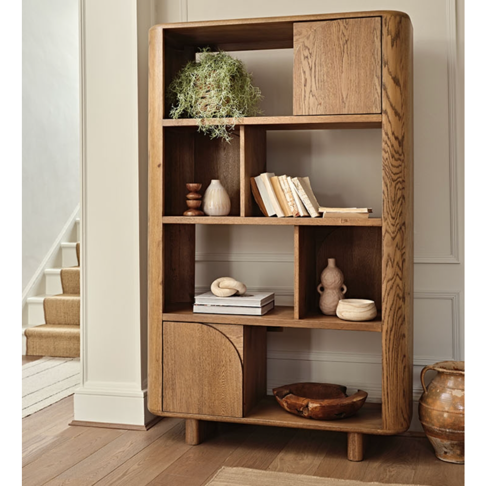 Austin Warm Oak Open Display Bookcase