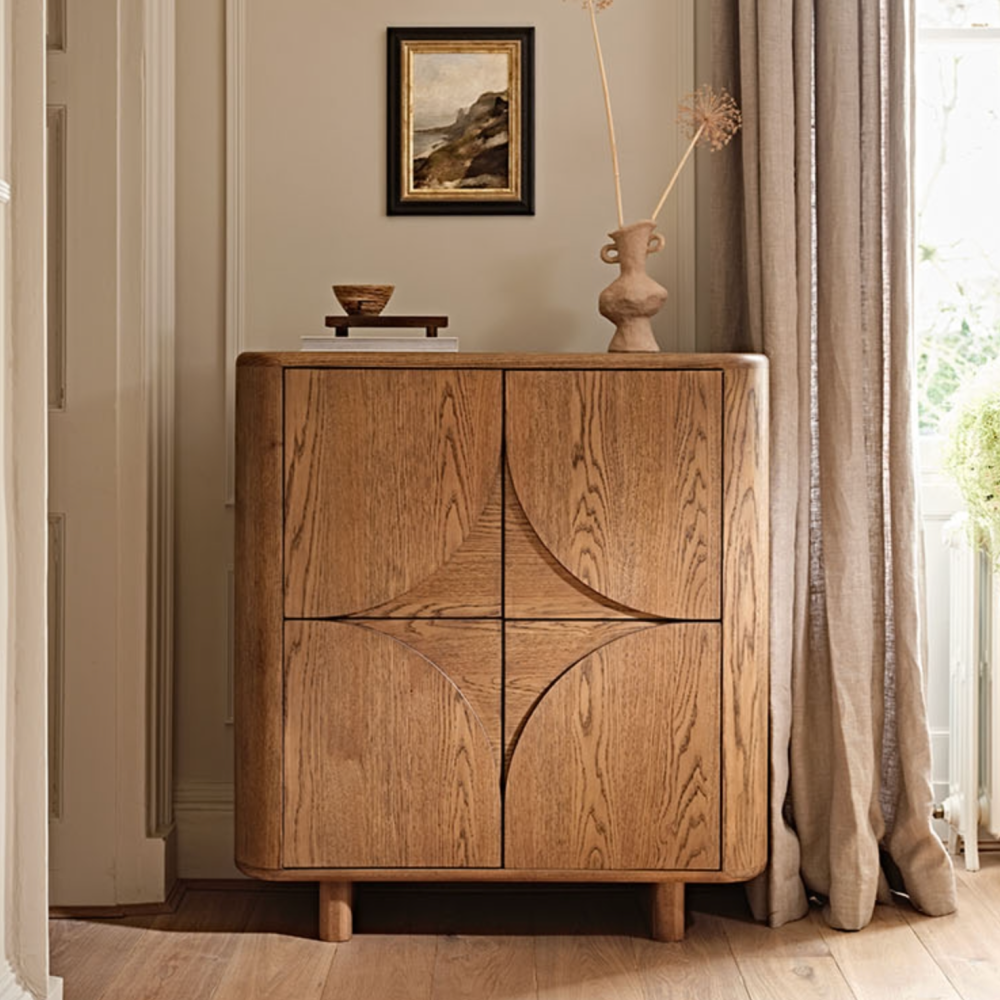 Austin Warm Oak Highboard Cabinet