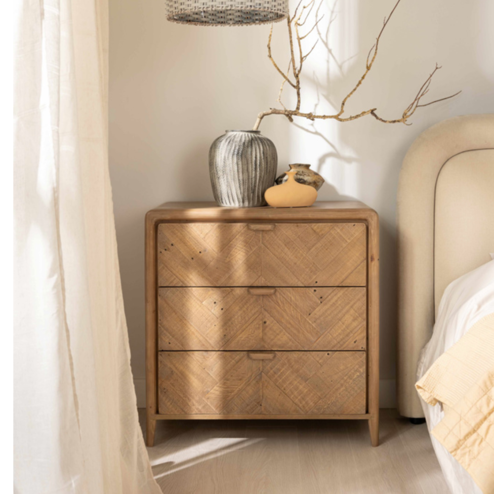 Atauro 3 Drawer Bedside Chest