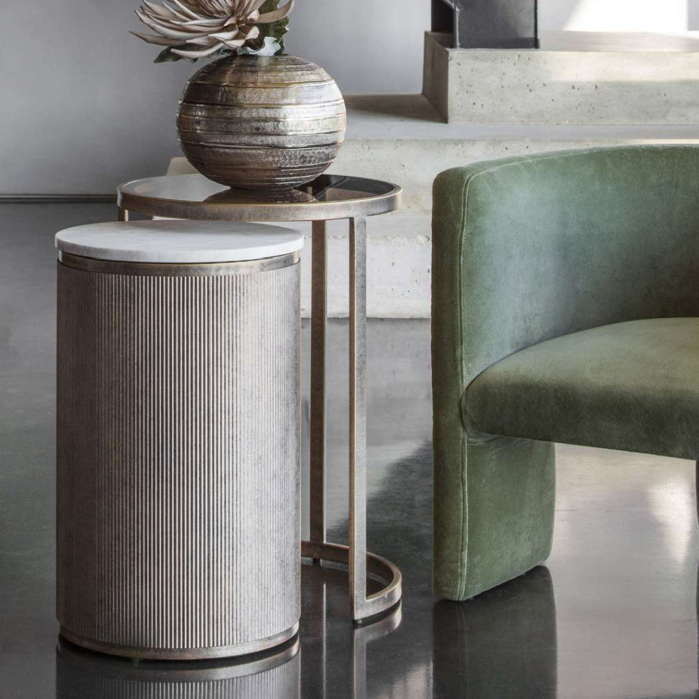 Belvedere Aged Gold Nesting Side Table