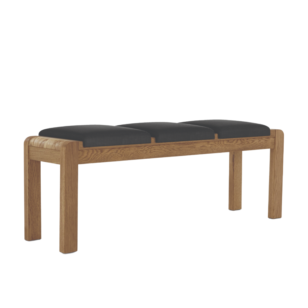 Bergen Bench with upholstered  seat options
