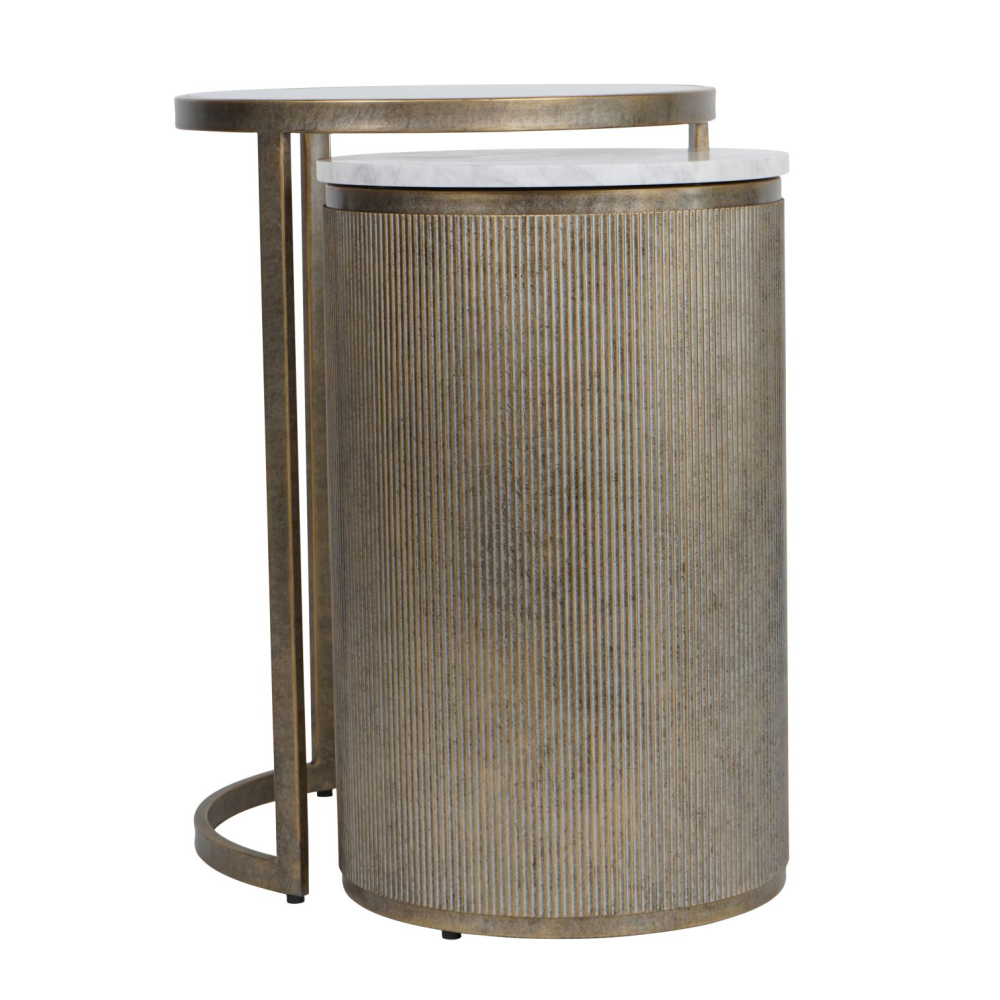 Belvedere Aged Gold Nesting Side Table