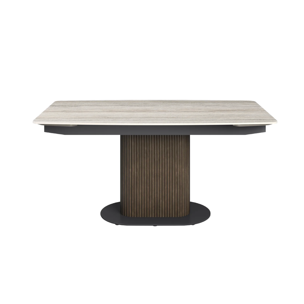 Modena 160-220cm Travertine Ceramic Extending Dining Table