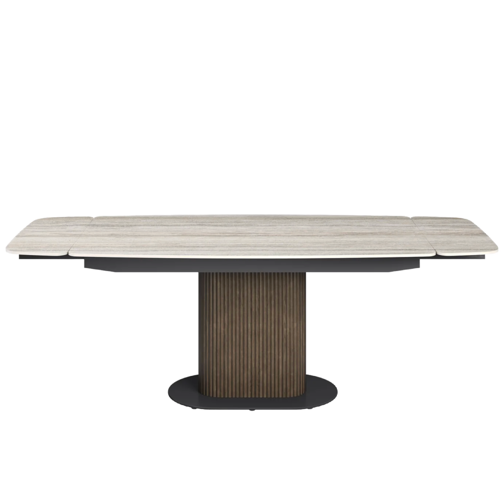 Modena 160-220cm Travertine Ceramic Extending Dining Table
