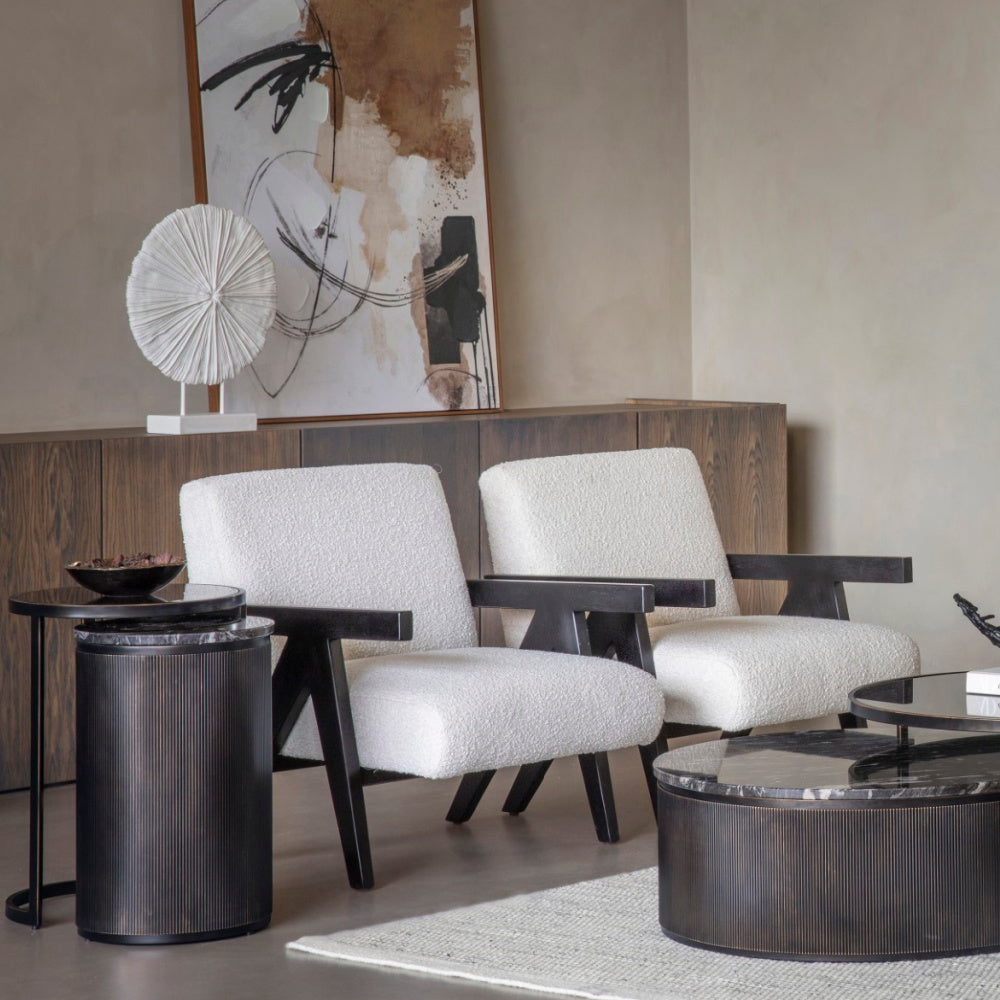 Belvedere Black Set of 2 Nesting Side Tables