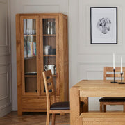 Bergen oak Display cabinet