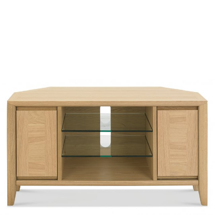 Bentley designs  Bergen Oak Corner Entertainment Unit