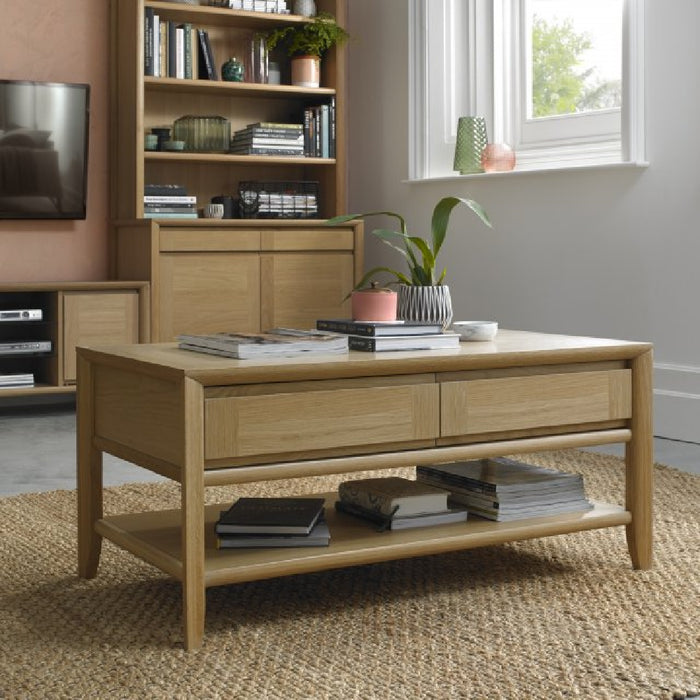 Bentley designs  Bergen Oak Coffee Table With Drawer