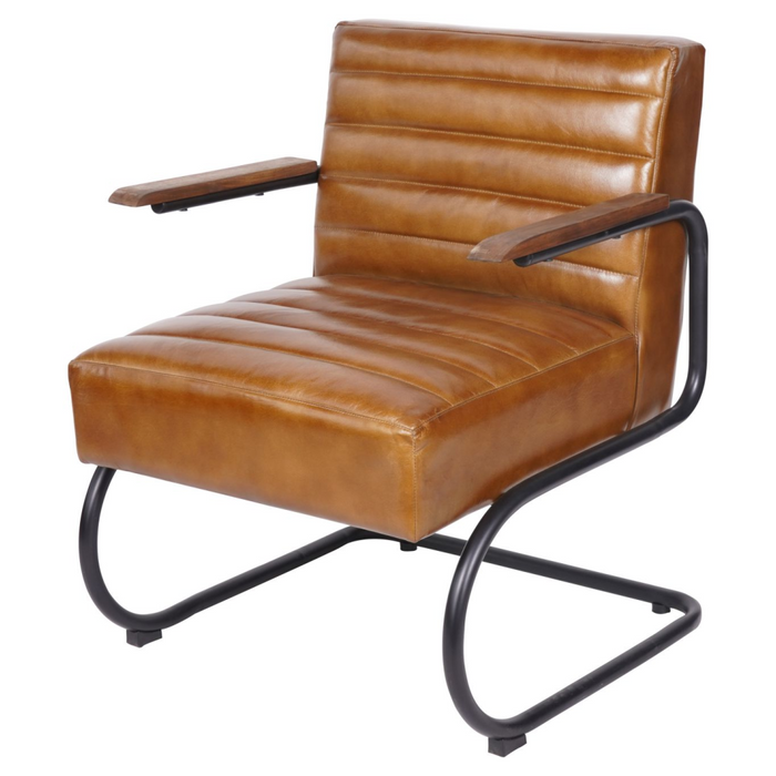 Henrick Occasional Leather Chair is Cognac