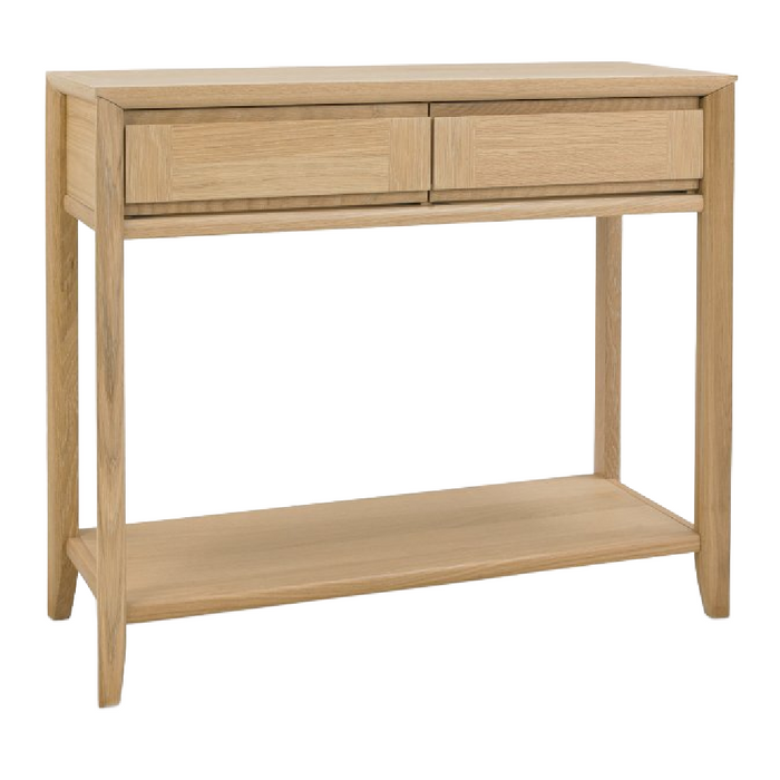 Bentley Designs Bergen Oak Console Table With Drawer