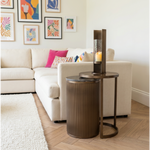 Belvedere Royal Gold Set of 2 Nesting Side Tables