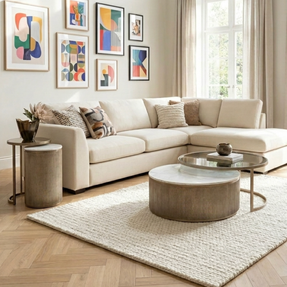 Belvedere Aged Gold Nesting Side Table