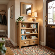 Kingsbury Oak Low Bookcase