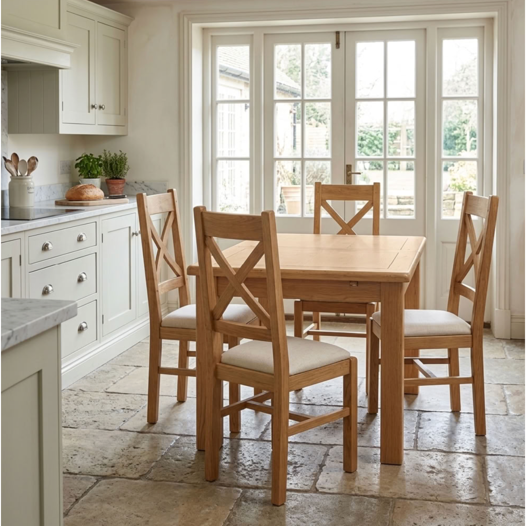Kingsbury Oak 120/160 Butterfly Ext Table