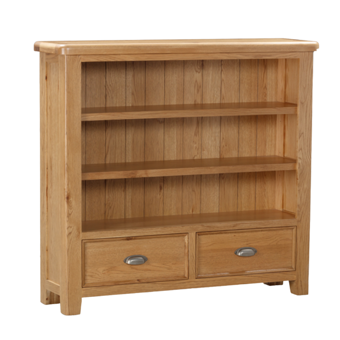 Kingsbury Oak Low Bookcase