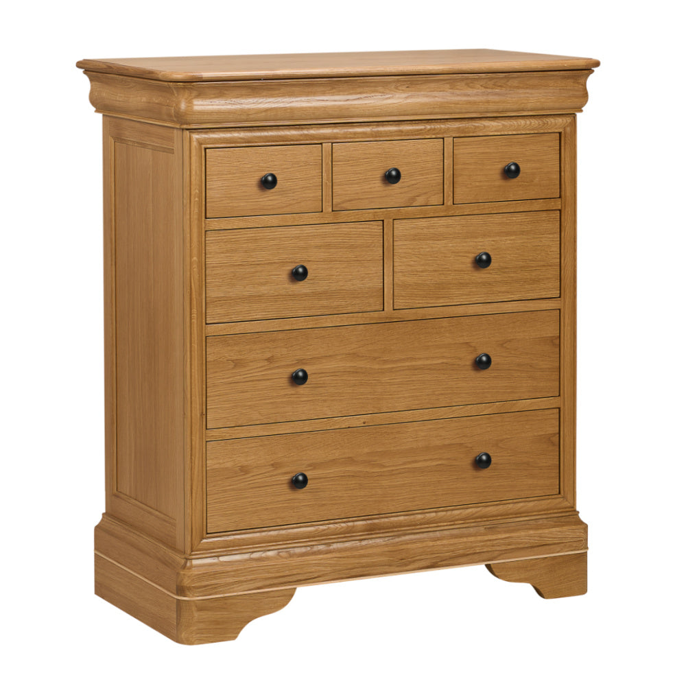 W+G BORDEAUX - WIDE 4+3 DRAWER CHEST OAK