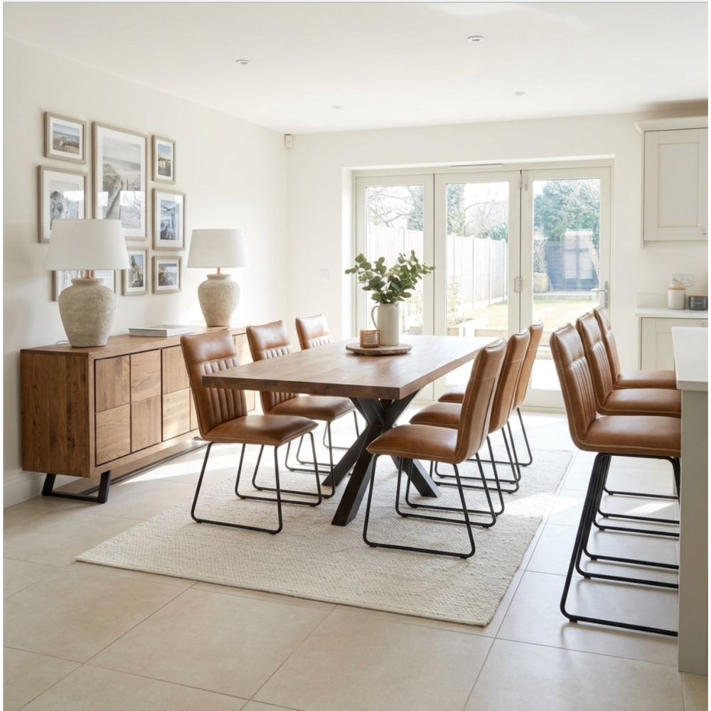 Holburn Modern Industrial Dining Table - 180cm