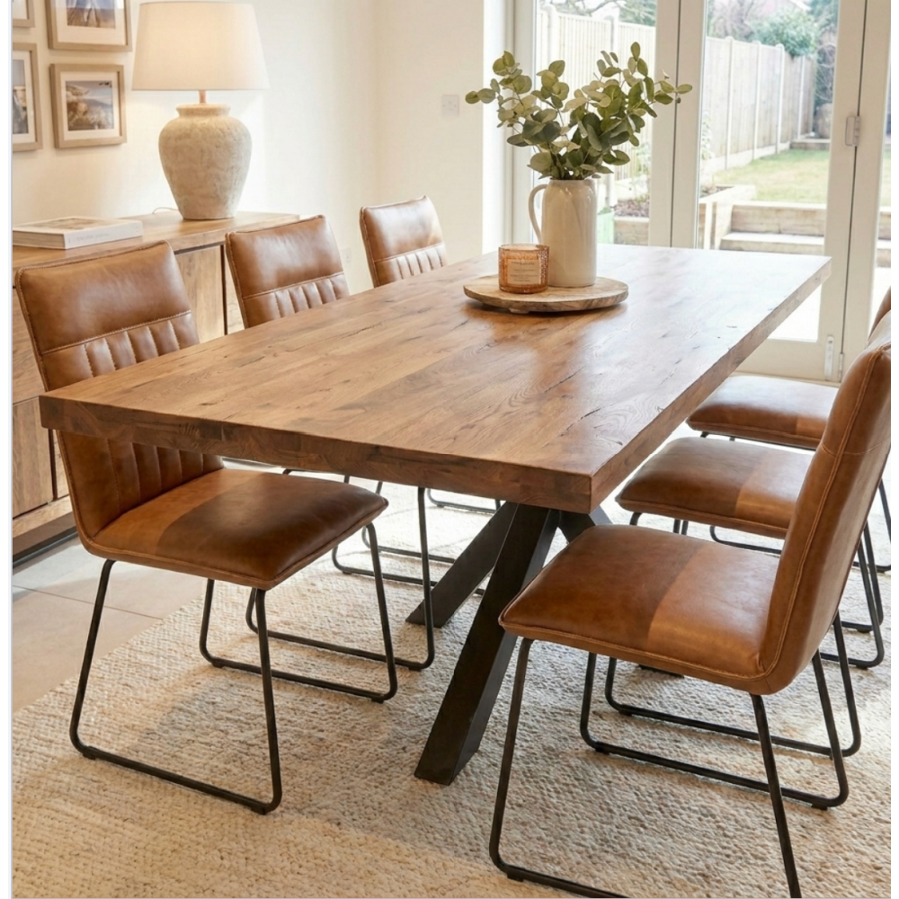 Holburn Modern Industrial Dining Table - 180cm