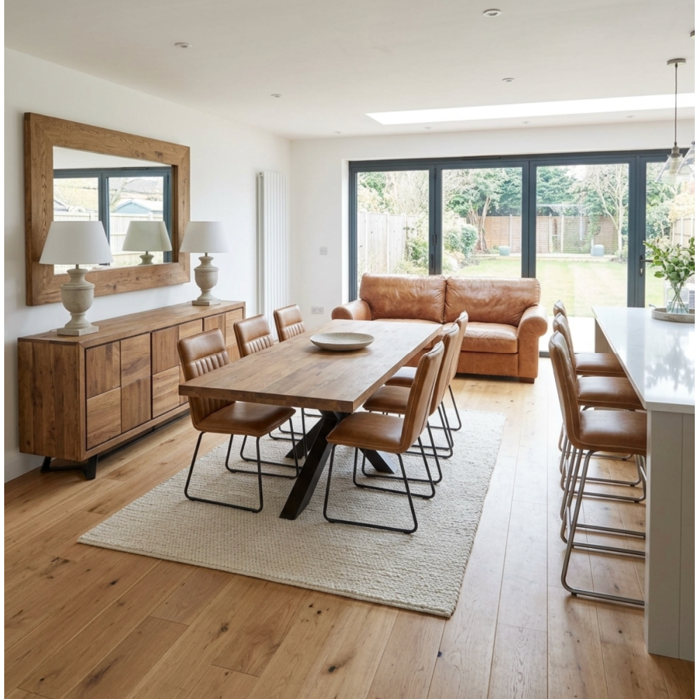 Holburn Modern Industrial Dining Table - 200cm