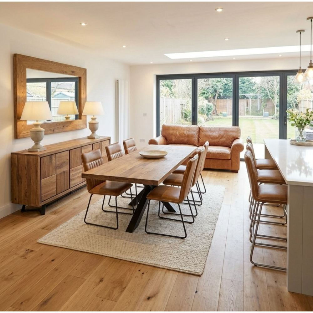 Holburn Modern Industrial Dining Table - 200cm