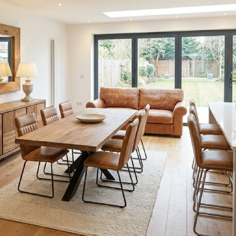 Cooper Dining Chair in Tan Pu Leather