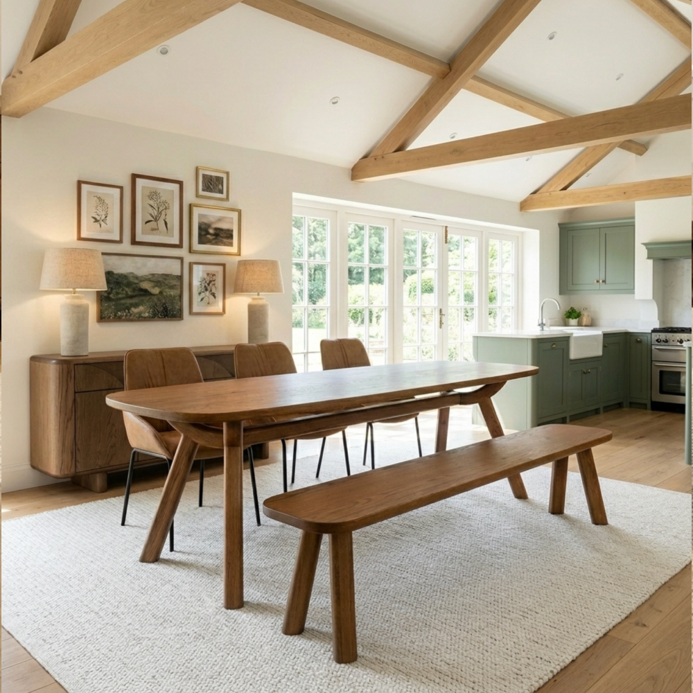 Austin Warm Oak 220cm Dining Bench