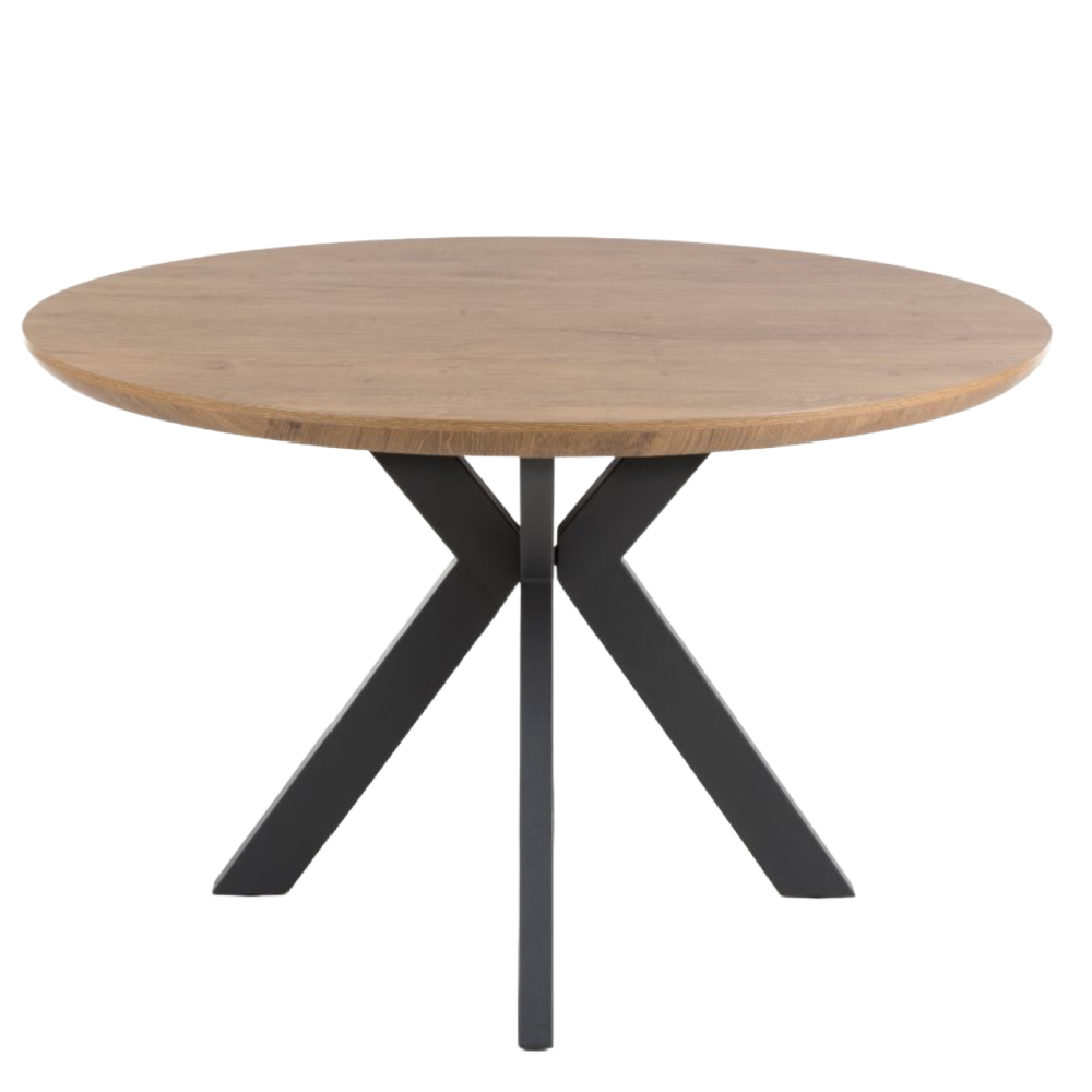 Boston Round Table 1200mm – Rustic Oak