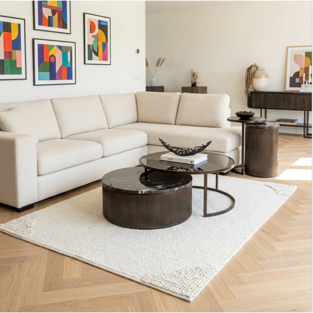 Belvedere Black Set of 2 Nesting Coffee Tables