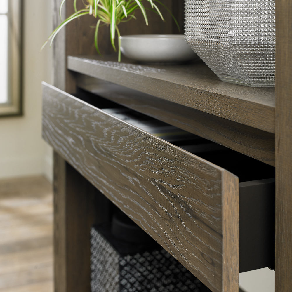 Logan Fumed Oak Display Cabinet