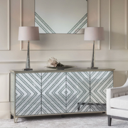 Lexington Four Door Antique Mirrored Sideboard