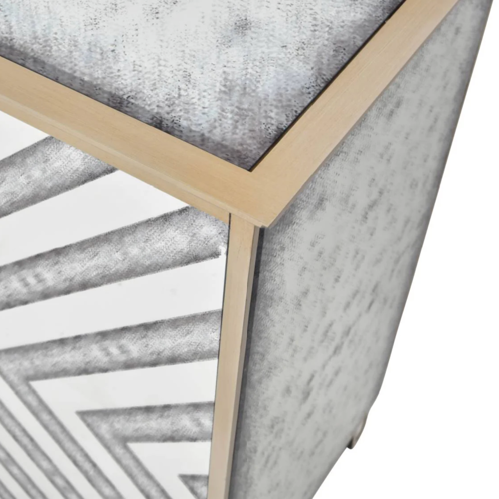 Lexington Four Door Antique Mirrored Sideboard