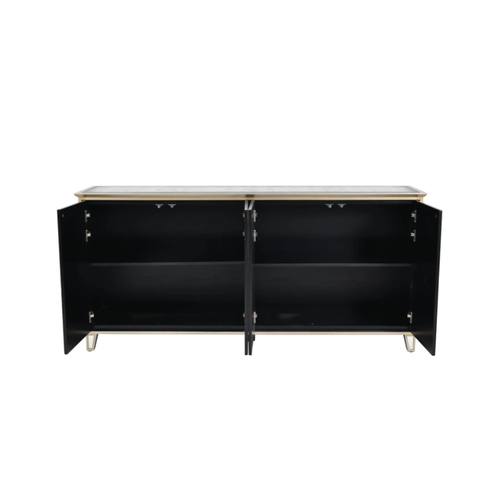 Lexington Four Door Antique Mirrored Sideboard