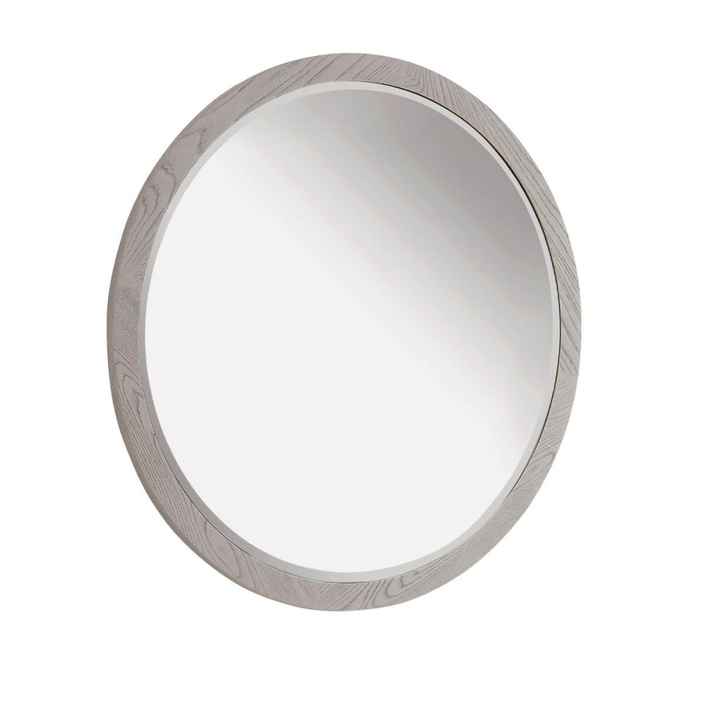 Mondello Round Mirror Washed Oak