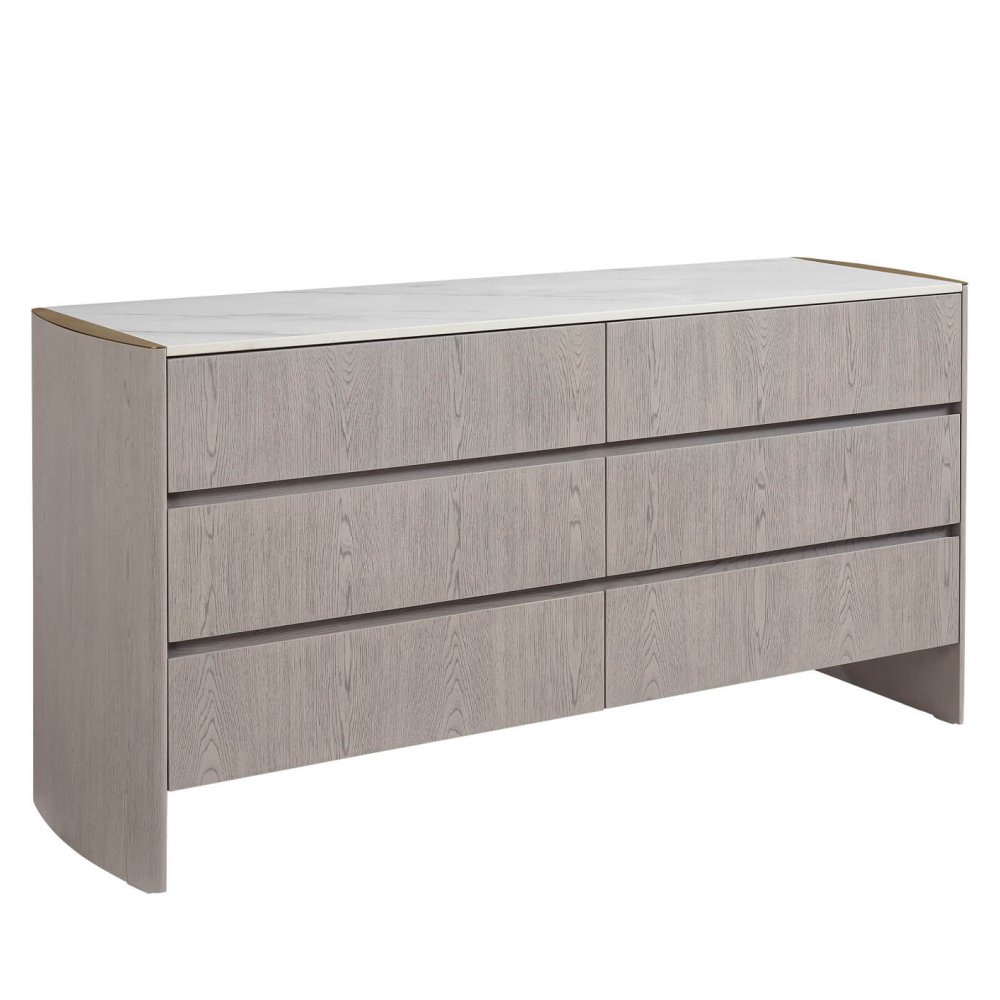 Mondello 6 Drawer Dressing Chest Washed Oak