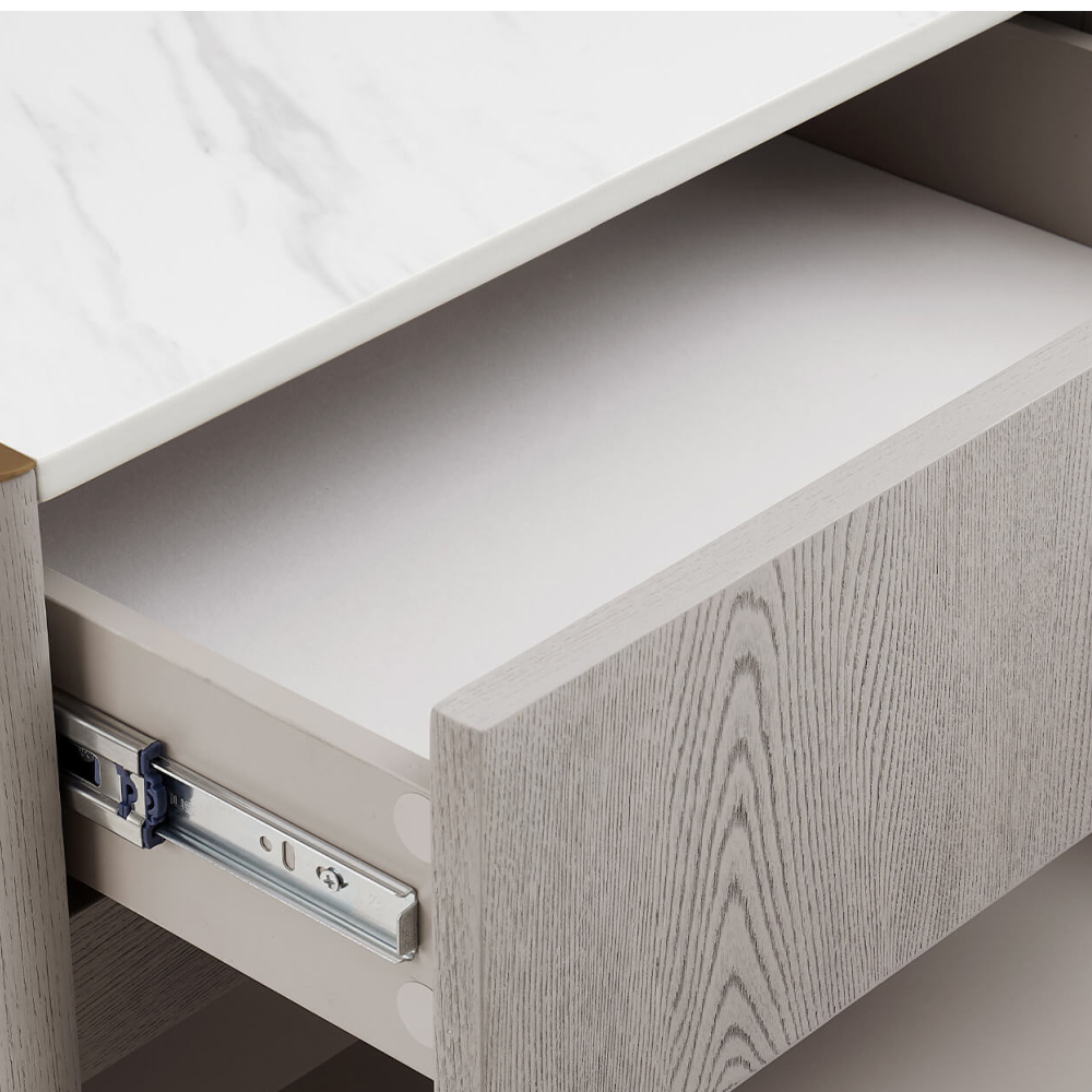 Mondello 2 Drawer Bedside Table Washed Oak